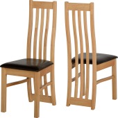 Ainsley Dining Chair Oak Veneer/Brown Pu